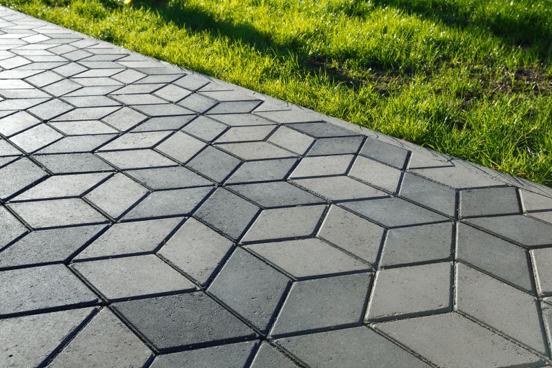 Paver Patio with Interlocking Pattern
